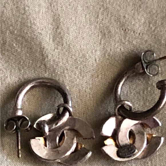 Chanel vintage double cc earring - Picture 4 of 6